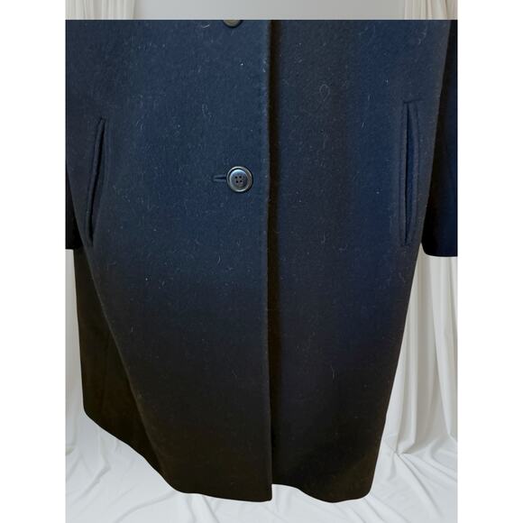 Louis Dell’Olio 100% Italian Cashmere Coat Made in Italy Black Classic - Picture 5 of 6